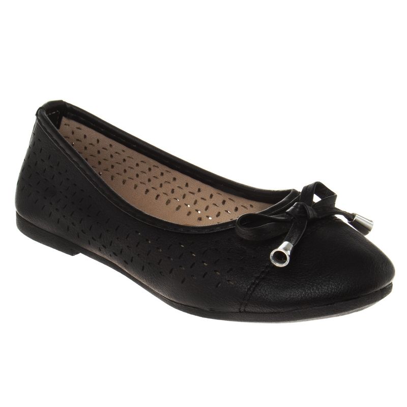 Kensie Girls Toddler Ballerina Dress Shoes with Straps for Better Fit - Mary Jane Ballet Flats