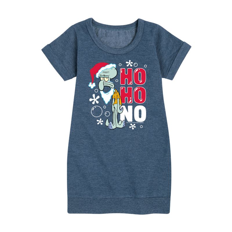 Girls' - SpongeBob SquarePants - Ho Ho No Graphic Short Sleeve Fleece Dress