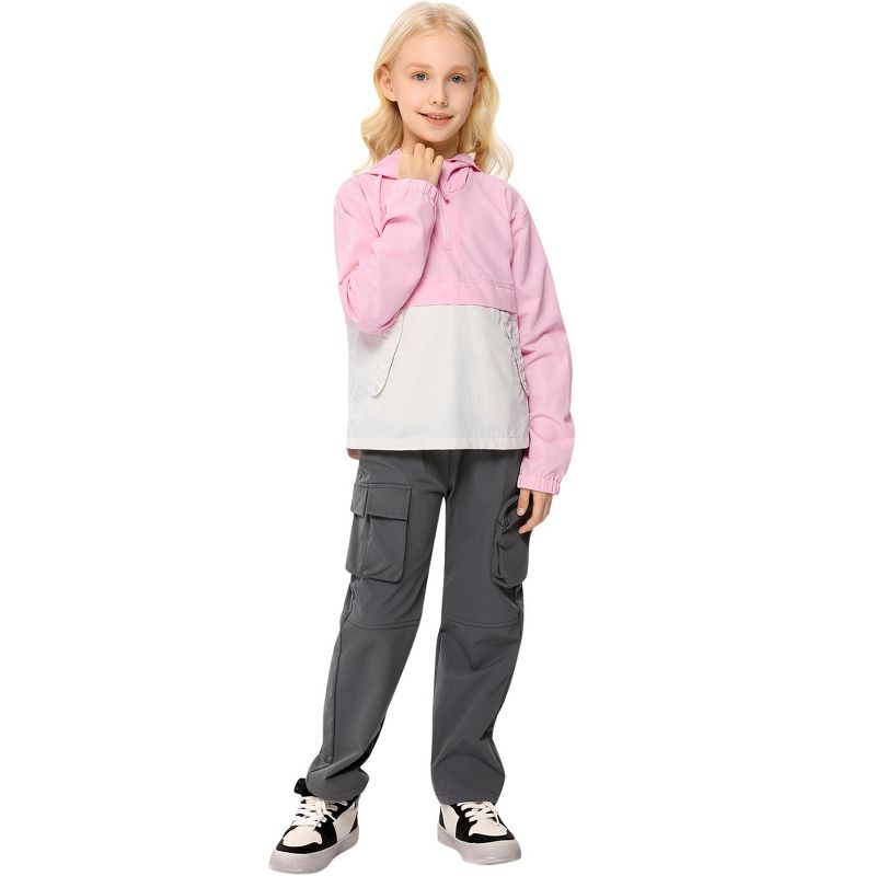 جاكيت مطر خفيف الوزن قابل للطي للأطفال، معاطف مطر بغطاء للرأس مقاومة للماء والرياح للأولاد والبنات