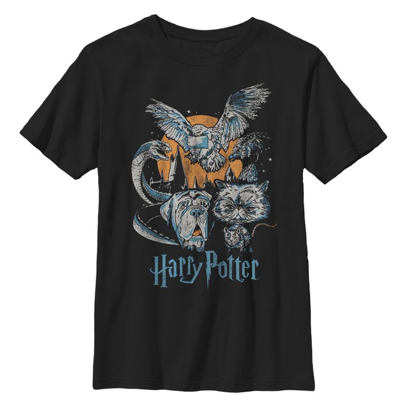 Boy's Harry Potter Night Animals T-Shirt