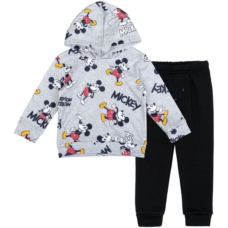 Disney Mickey Mouse Christmas Fleece Pullover Hoodie and Pants Outfit Set Toddler