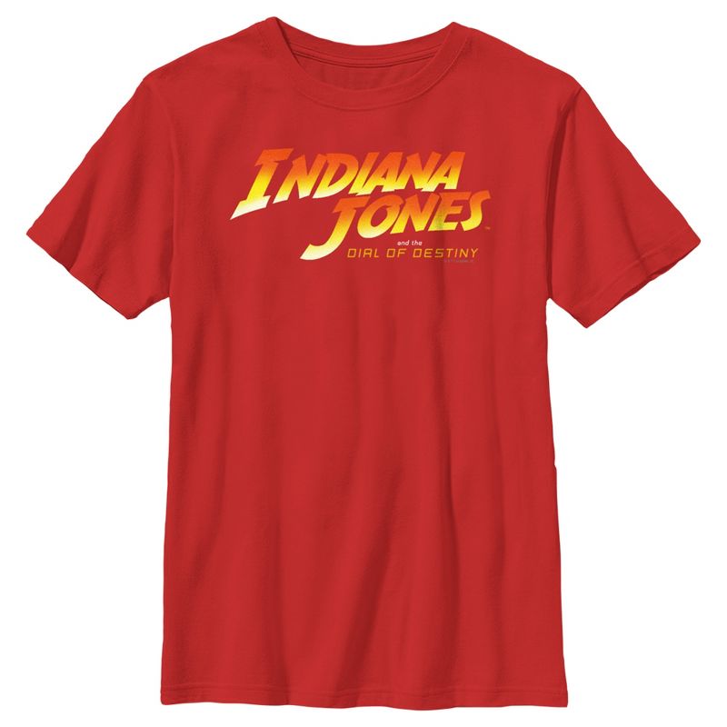 Boy's Indiana Jones and the Dial of Destiny Official Movie Logo T-Shirt