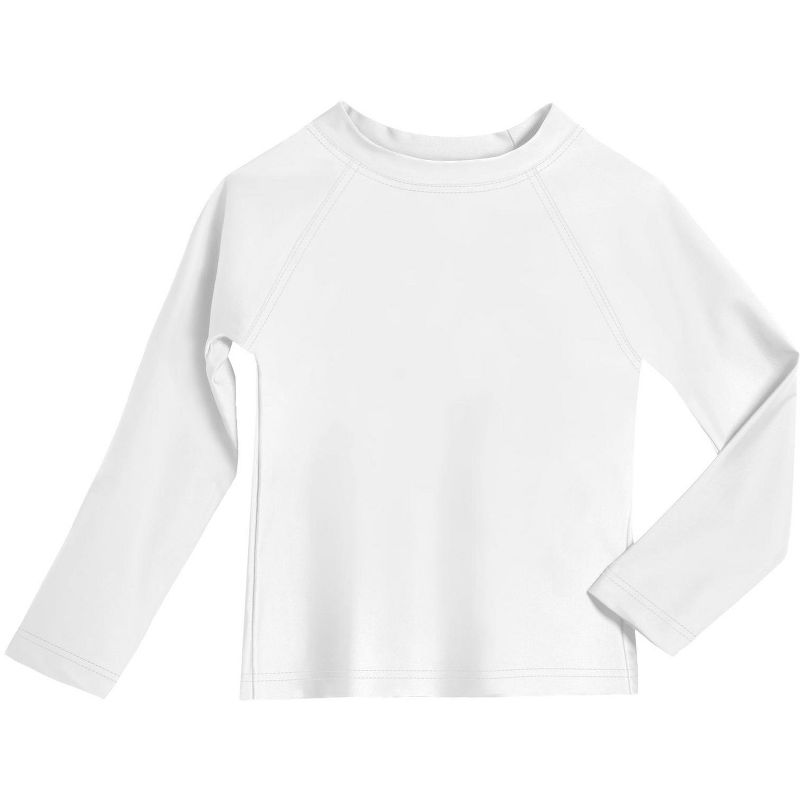 سترة واقية من الطفح الجلدي بأكمام طويلة للأولاد من City Threads، مصنوعة في الولايات المتحدة الأمريكية، مصنوعة من النايلون المعاد تدويره، بعامل حماية من أشعة الشمس فوق البنفسجية 50+