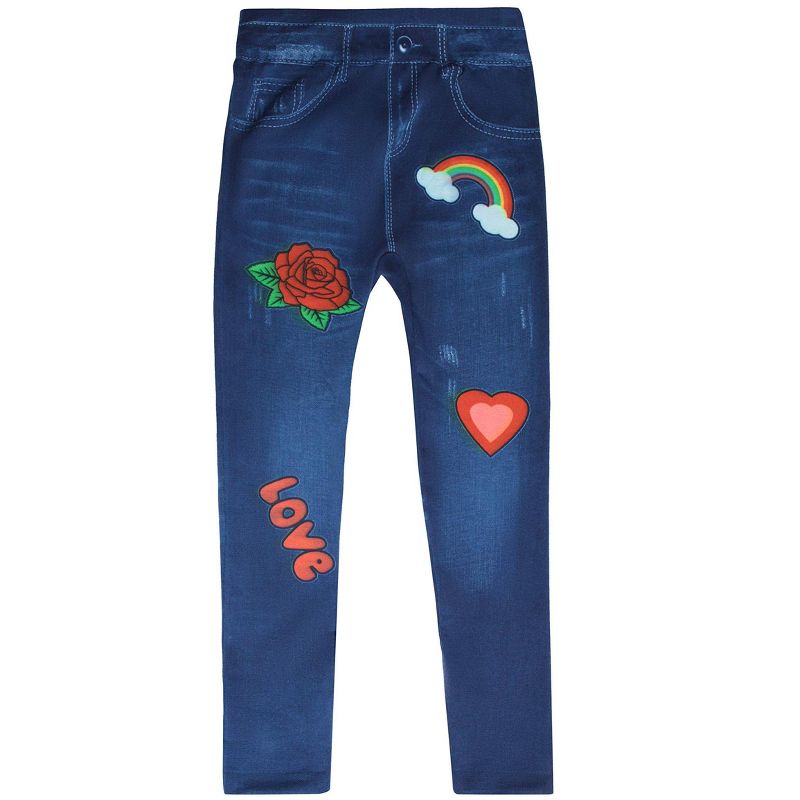 Just Love Jeggings for Girls Comfortable Seamless Printed Leggings