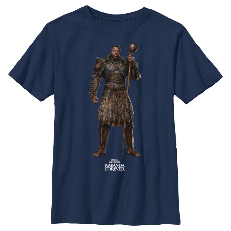 Boy's Black Panther: Wakanda Forever Lord M'Baku Standing Tall T-Shirt