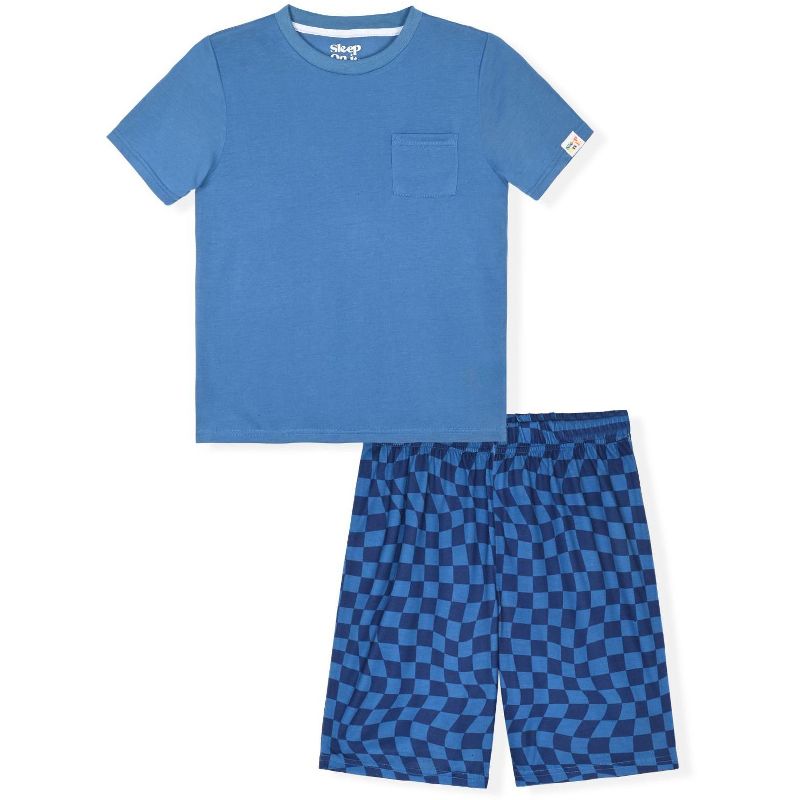 Sleep On It Boys 2-Piece Short-Sleeve Jersey Pajama Shorts Set