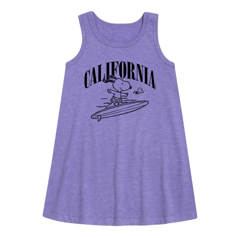 Girls' - Peanuts - California Graphic Sleeveless Aline Dress