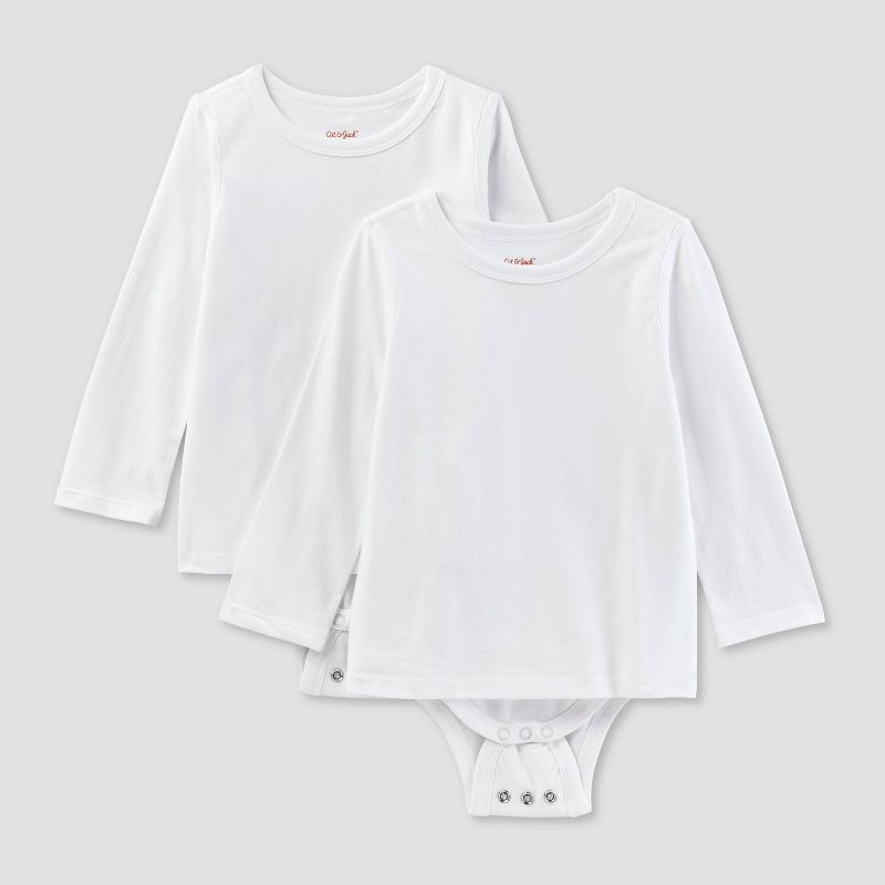 Toddler Adaptive Long Sleeve 2pk Abdominal Access Bodysuit - Cat & Jack™