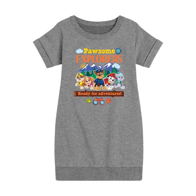 Girls' - Paw Patrol - Pawsome Explorers Graphic Short Sleeve Fleece Dress