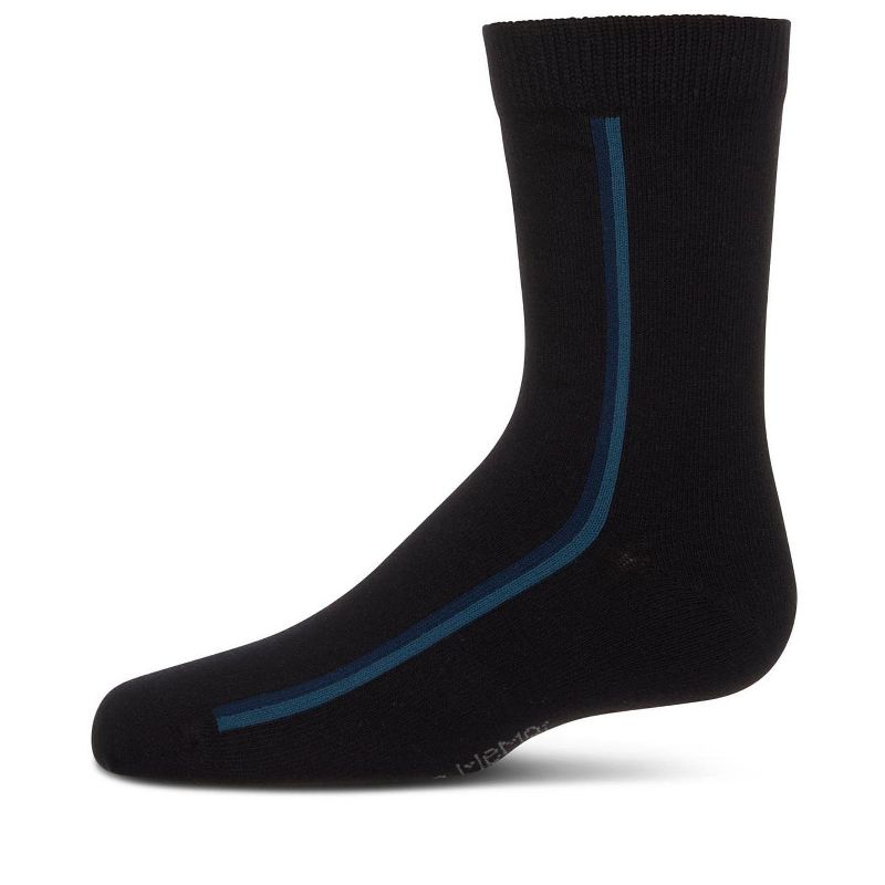 Memoi Boys' Dual Line Crew Socks