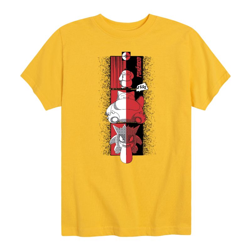 تي شيرت جرافيكي بأكمام قصيرة بتصميم سنورلاكس جينجار من بوكيمون للأولاد