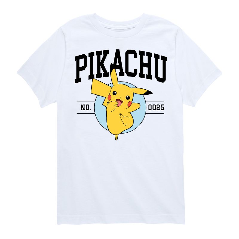 تي شيرت جرافيكي بأكمام قصيرة للأولاد - بوكيمون - بيكاتشو كوليجيت