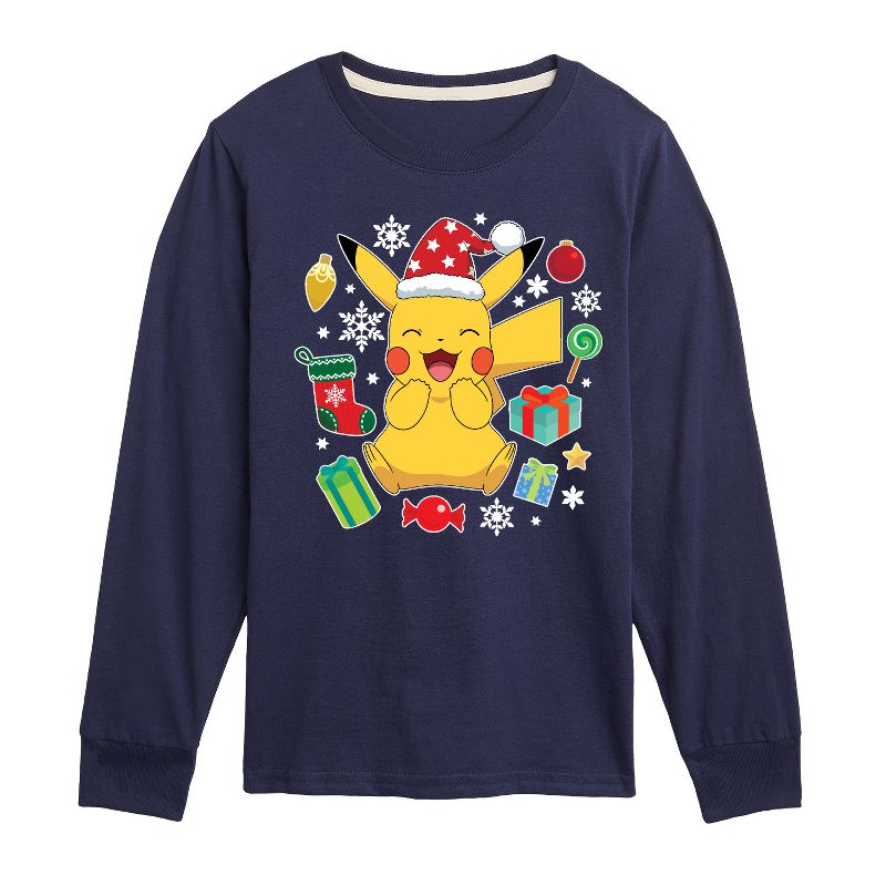 تي شيرت جرافيكي بأكمام طويلة من بيكا - بوكيمون - للأولاد