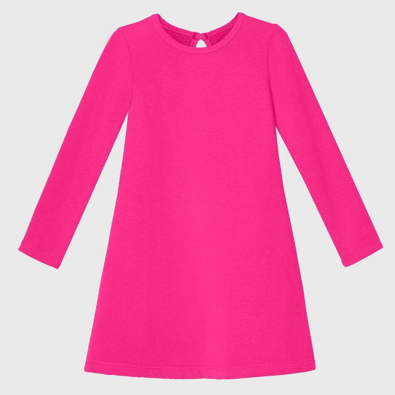 City Threads USA-Made Cotton Fleece Soft A-Line Dress