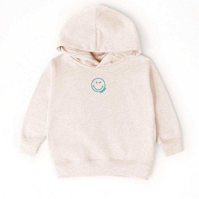 The Juniper Shop Embroidered Smiley Face Outline Toddler Hoodie