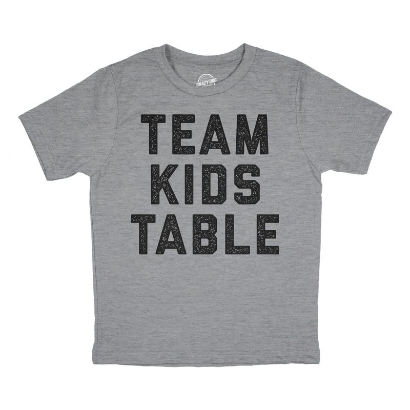 Youth Team Kids Table T Shirt Funny Thanksgiving Christmas Dinner Holiday Graphic Tee - Crazy Dog Youth T Shirt