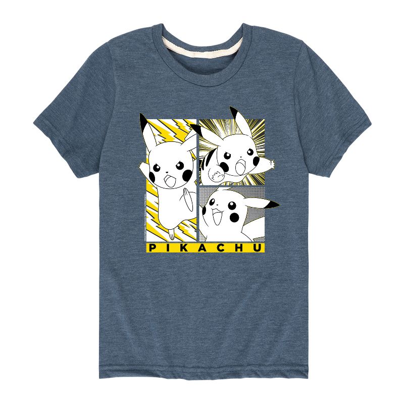 Boys' - Pokémon - Pikachu Manga Art Short Sleeve Graphic T-Shirt