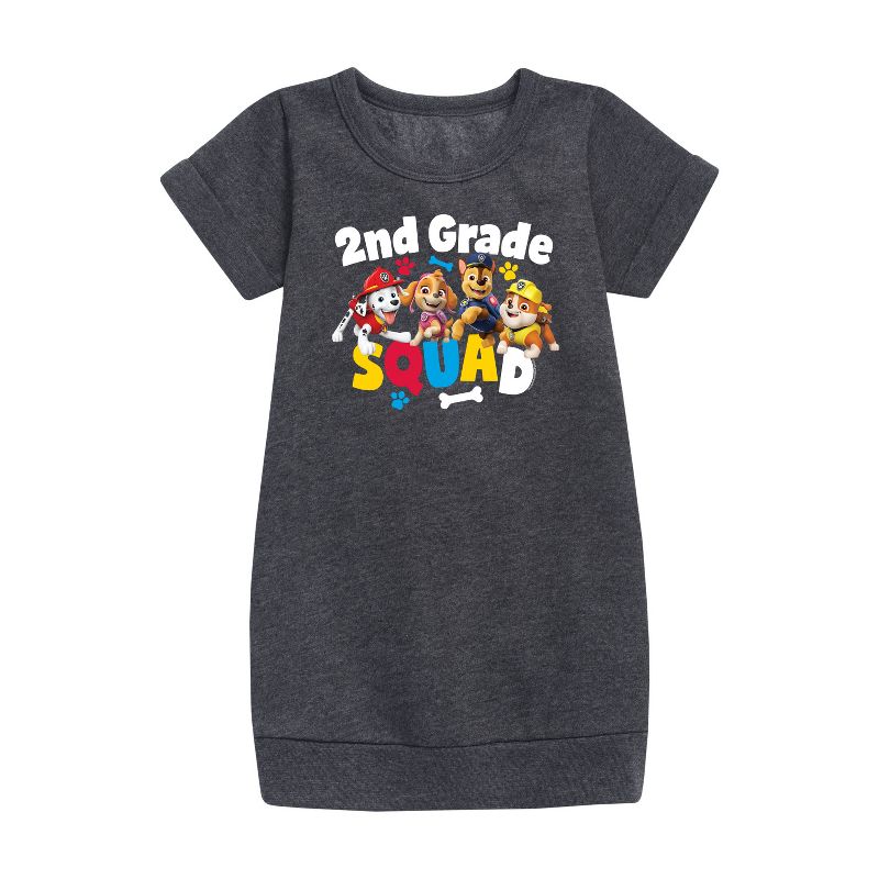 Girls' - Paw Patrol - Squad Second Grade Graphic Short Sleeve Fleece Dress