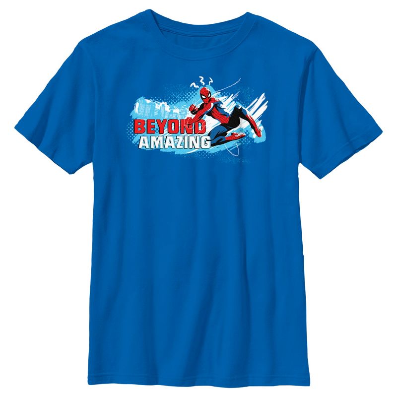 Boy's Spider-Man: Beyond Amazing Swing Pose T-Shirt