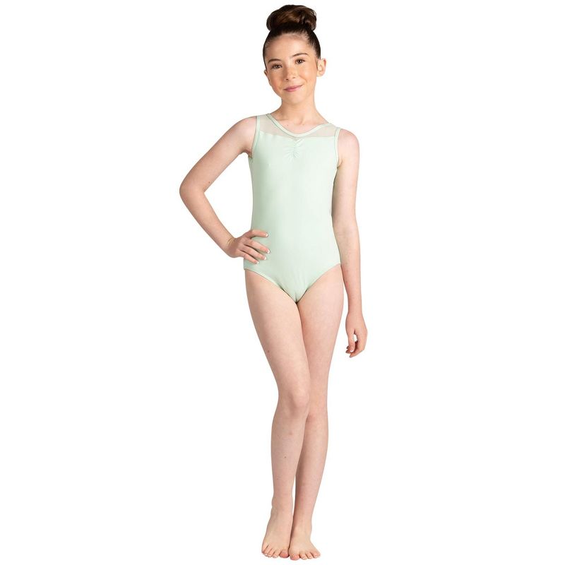 Girl's Leotard Danz N Motion 24132C Piper Keyhole Back Mesh Accents Ballet Jazz