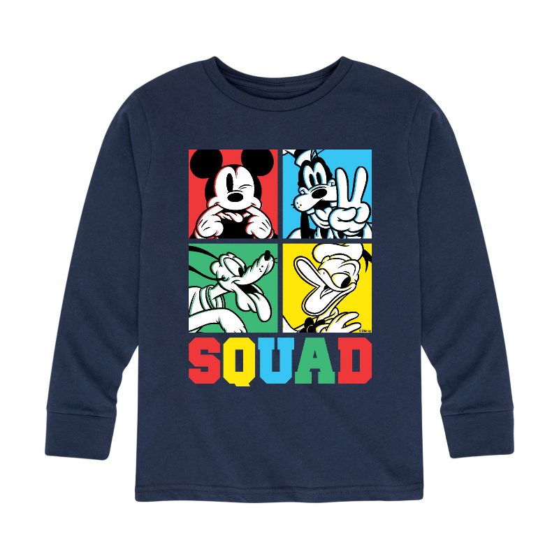 Boys' - Disney - Squad Grid Long Sleeve Graphic T-Shirt