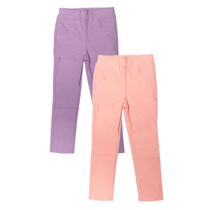 Wrapables Faux Jean Skinny Leggings for Girls (Set of 2)