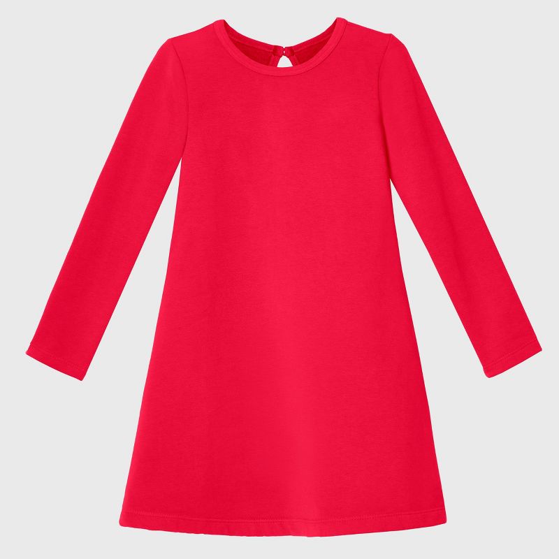 City Threads USA-Made Cotton Fleece Soft A-Line Dress