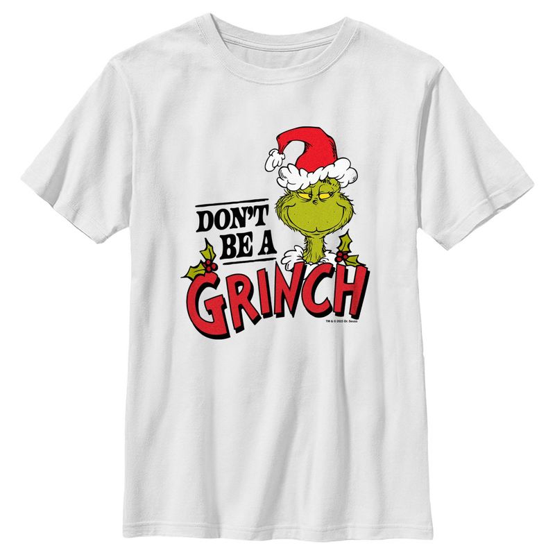 تي شيرت عيد الميلاد للأولاد من دكتور سوس "لا تكن غرينش"