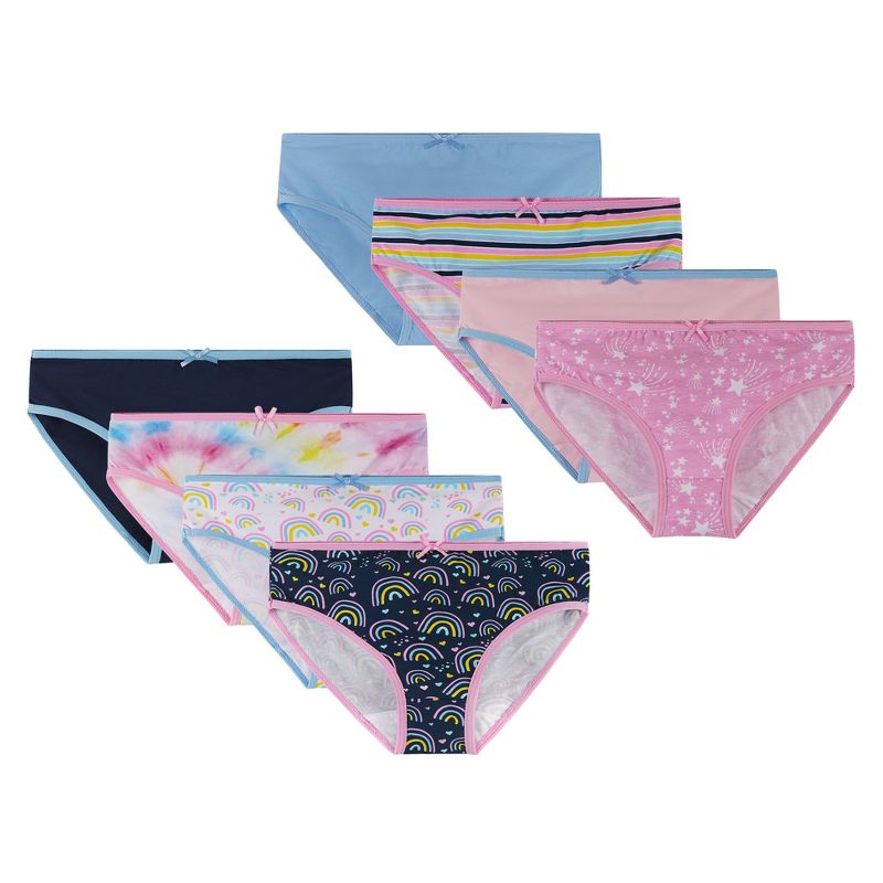 Andy & Evan Kids Girls Eight Pack Bikini Brief