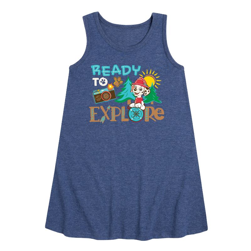 Girls' - Paw Patrol - Ready To Explore Graphic Sleeveless Aline Dress