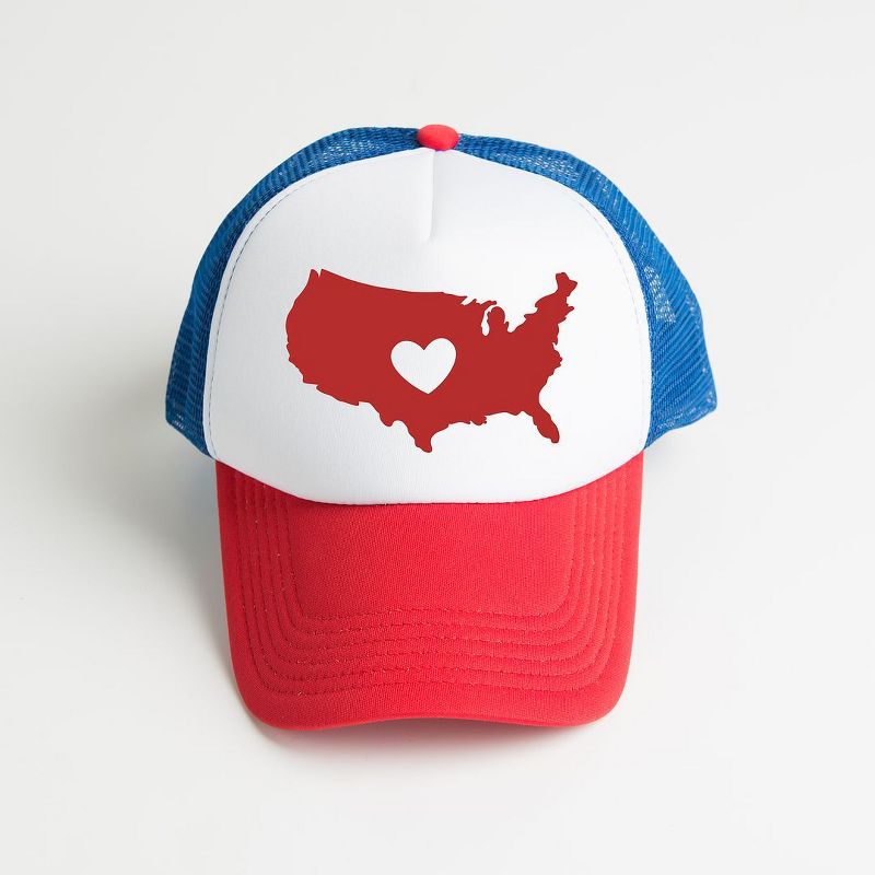 The Juniper Shop USA Heart Outline Youth Foam Trucker Hat