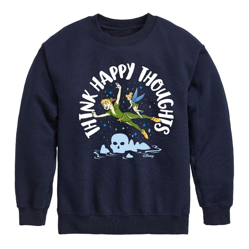 Boys' - Disney - Peter Pan Graphic Long Sleeve Fleece Sweatshirt