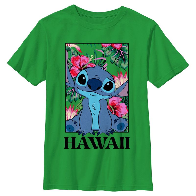 Boy's Lilo & Stitch Tropical Hawaii Poster T-Shirt