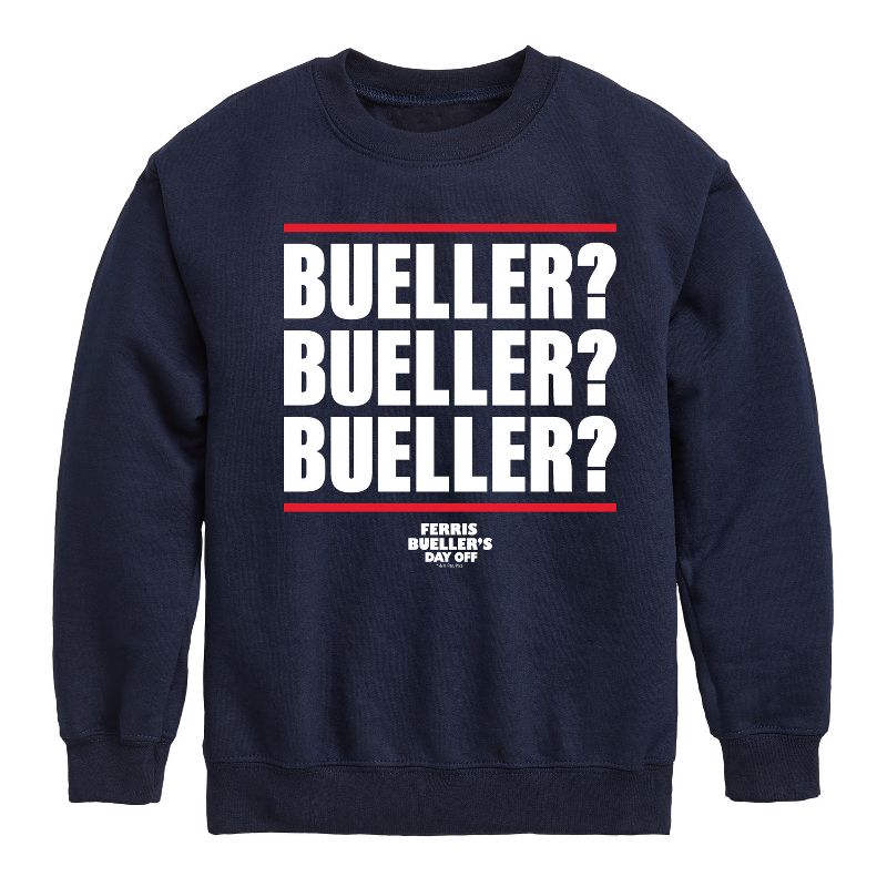 Boys' - Ferris Bueller's Day Off - Bueller Bueller Bueller Graphic Long Sleeve Fleece Sweatshirt