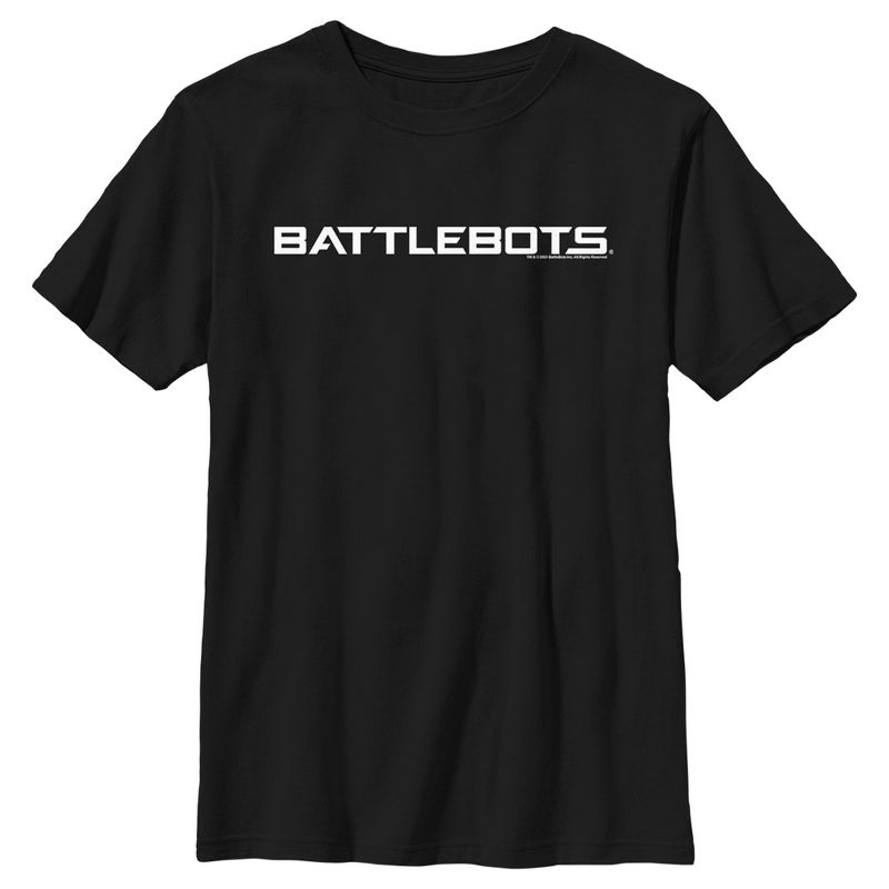 تي شيرت أبيض بشعار Battlebots للأولاد