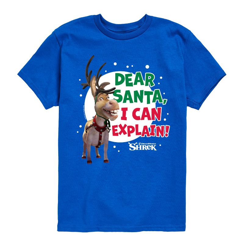 Boys' - Shrek - Dear Santa I Can Explain Short Sleeve Graphic T-Shirt