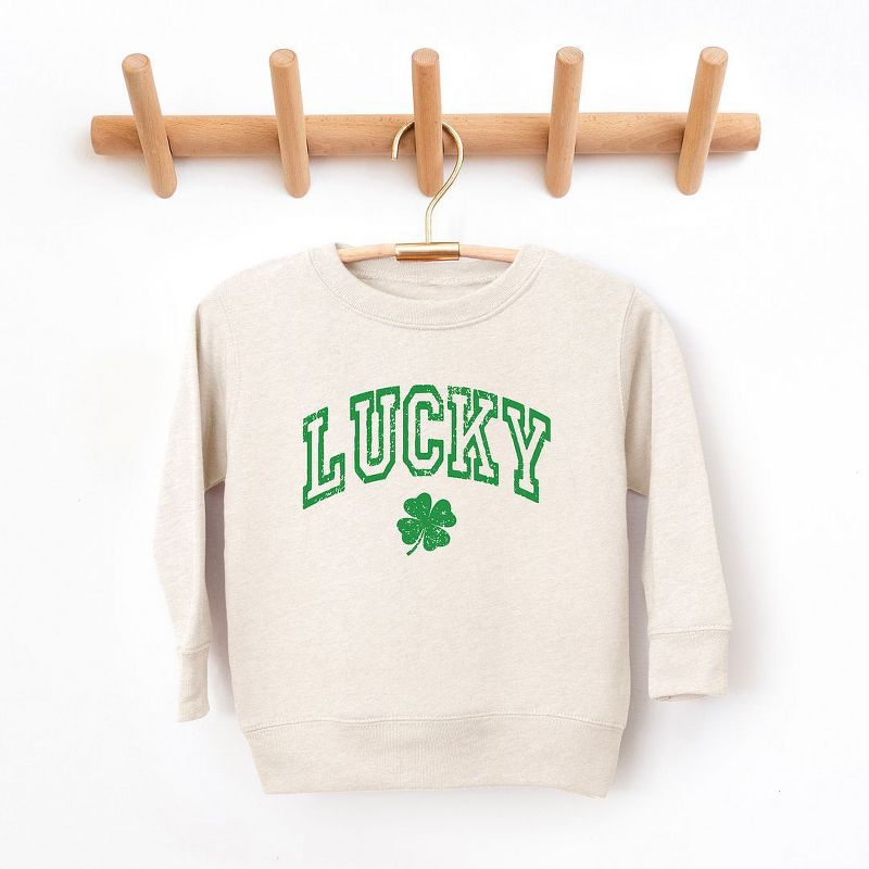 The Juniper Shop Lucky Clover Distressed Toddler Graphic Sweatshirt