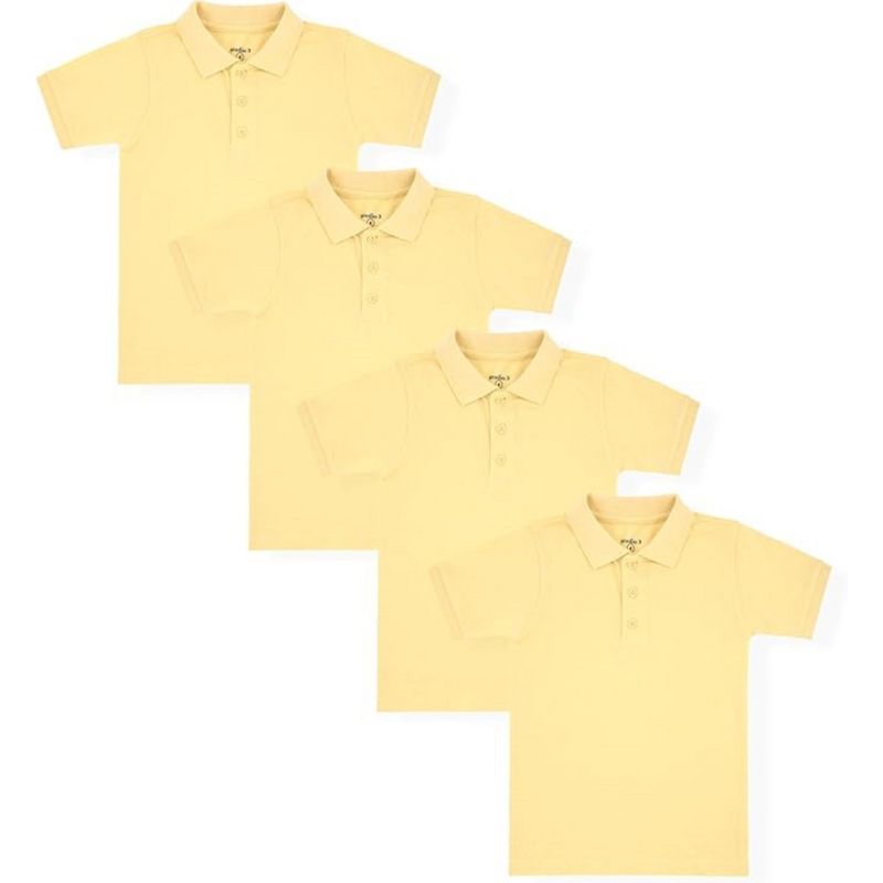 Studio 3 Little/Big Boy’s 4-Pack Short Sleeve Pique Polo Uniform Shirts