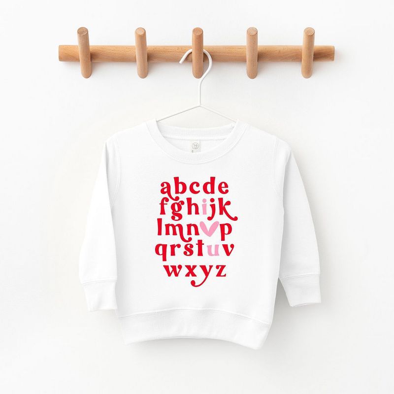 The Juniper Shop Vday Alphabet Toddler Graphic Sweatshirt