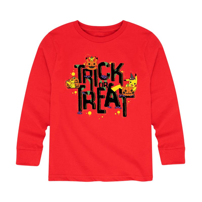 تي شيرت جرافيكي بأكمام طويلة مطبوع عليه "بوكيمون" للأولاد