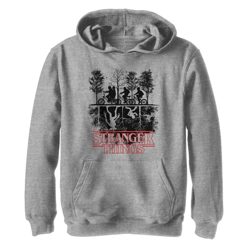 Boy's Stranger Things Biking in Upside Down Pull Over Hoodie