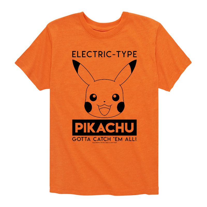 Boys' - Pokémon - Electric Type Pikachu Short Sleeve Graphic T-Shirt