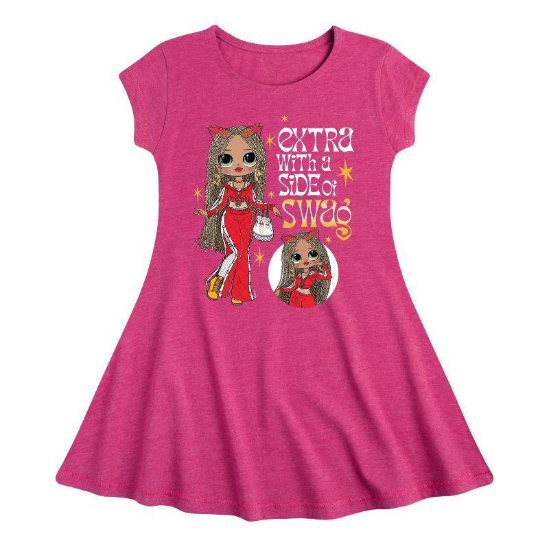 Girls' - LOL Surprise! - Extra w/ a Side of Swag Fit & Flair Cap Sleeve Dress
