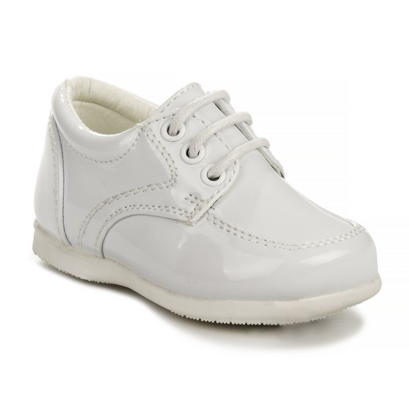 Josmo Boys/Girls Dress Shoes for Toddlers and - Oxford Style with Faux Leather, Lace-Up Closure, Perfect for Weddings, Church, School Uniform