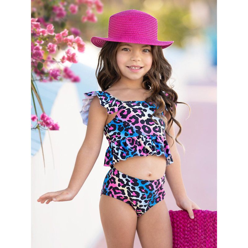 Wild Waves Leopard Two-Piece Swimsuit Mia Belle Girls