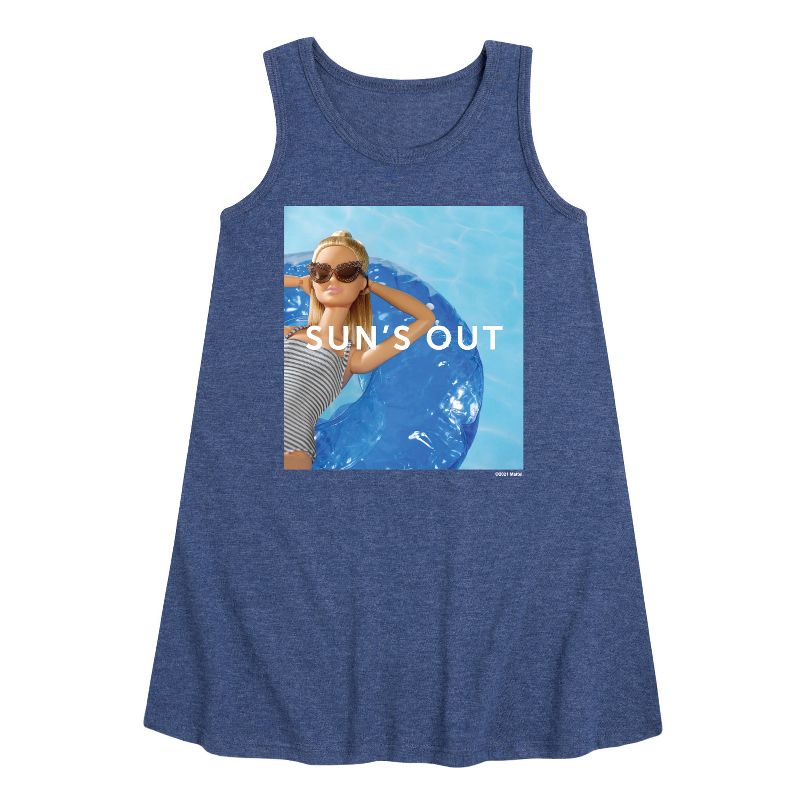 Girls' - Barbie - Sun's Out Graphic Sleeveless Aline Dress