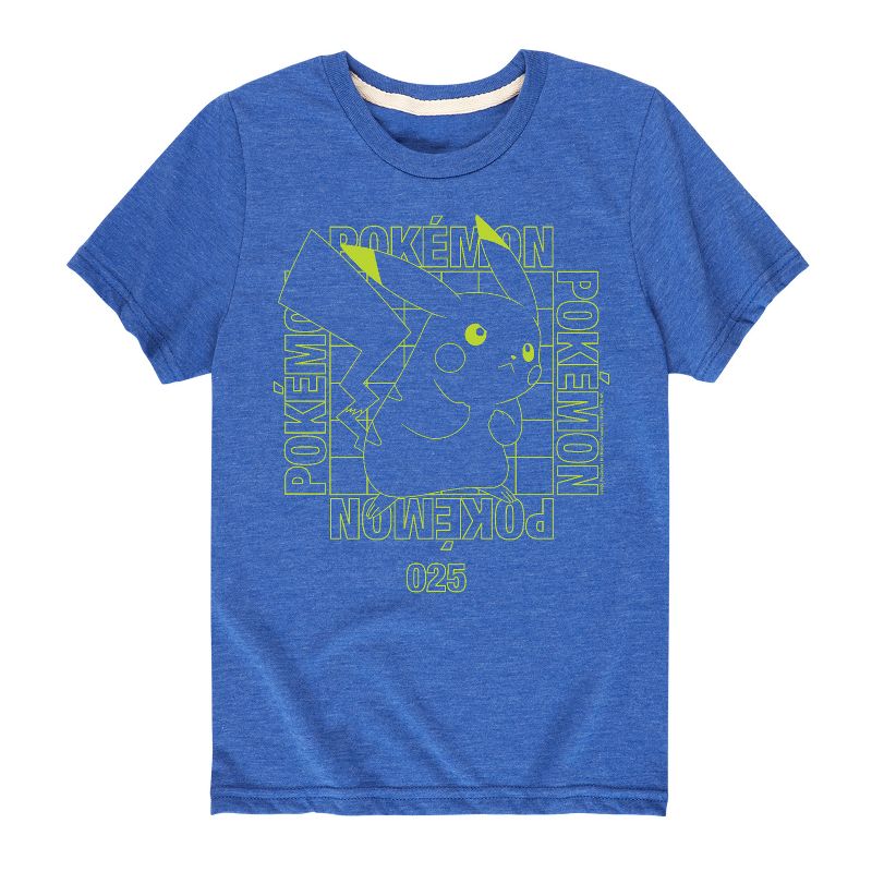 تي شيرت جرافيكي بأكمام قصيرة من النيون بتصميم "بوكيمون" - وضع معركة بيكاتشو للأولاد