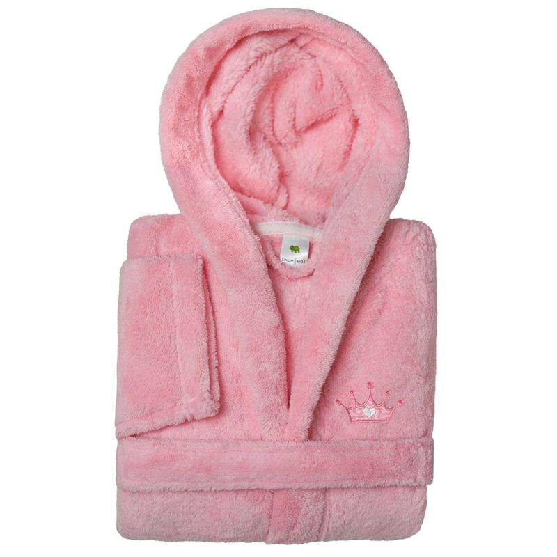 رداء حمام بغطاء رأس مزدوج ناعم من Linum Kids مصنوع من البوليستر بنسبة 100% فائق النعومة - TURTLE، KIDS65-DESIGN