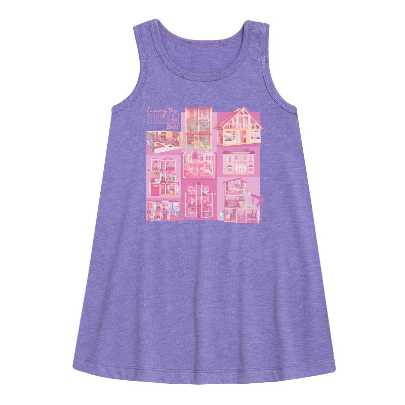 Girls' - Barbie - Living the Dream Graphic Sleeveless Aline Dress