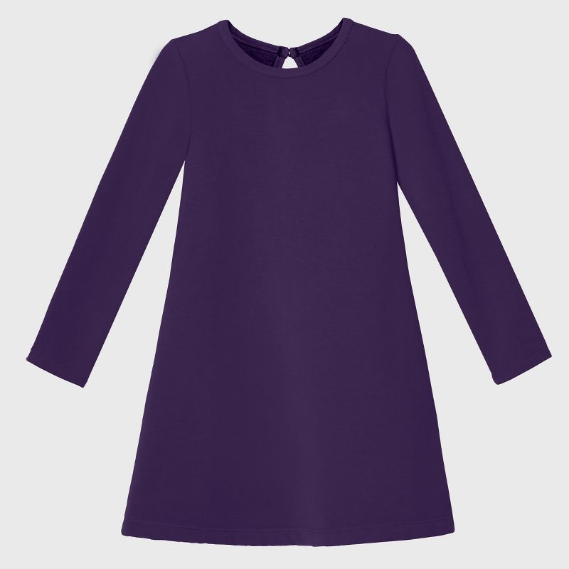 City Threads USA-Made Cotton Fleece Soft A-Line Dress